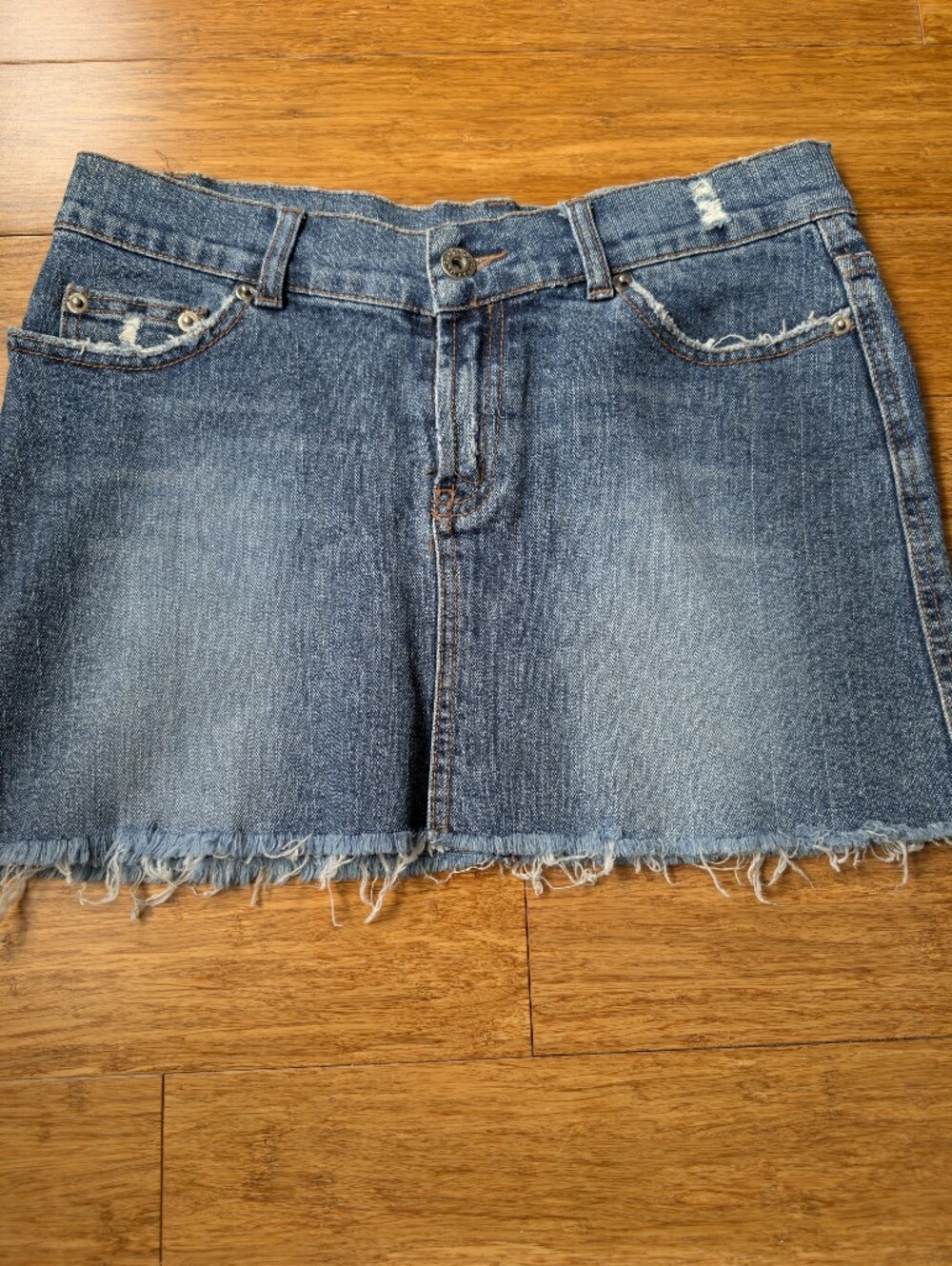 Vintage Garage Blue Denim Mini Skirt